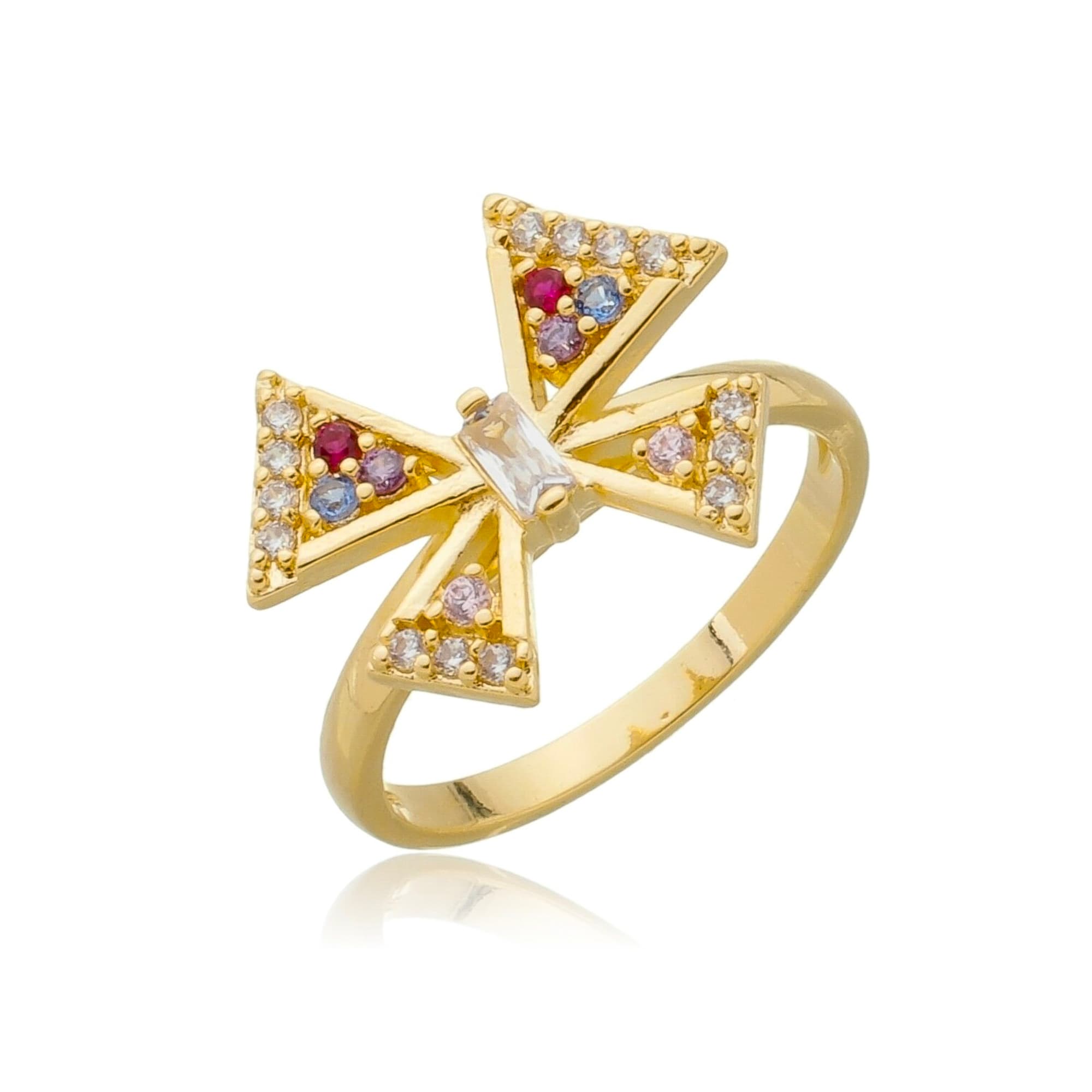 ANEL ZIRCÔNIA MULTICOLOR LAÇO TERNI — foto 2