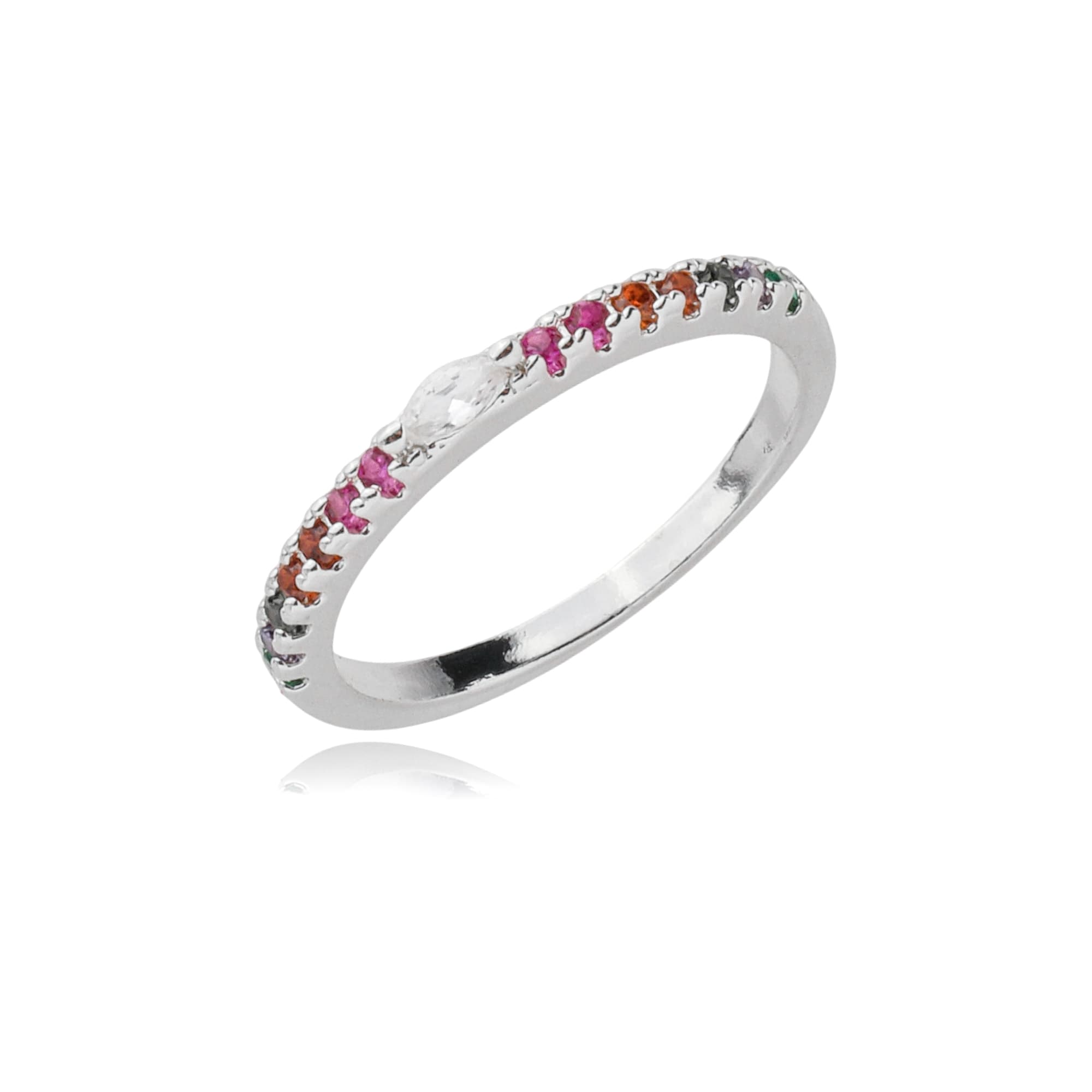 ANEL PRATA CRAVEJADO MULTICOLOR PESARO