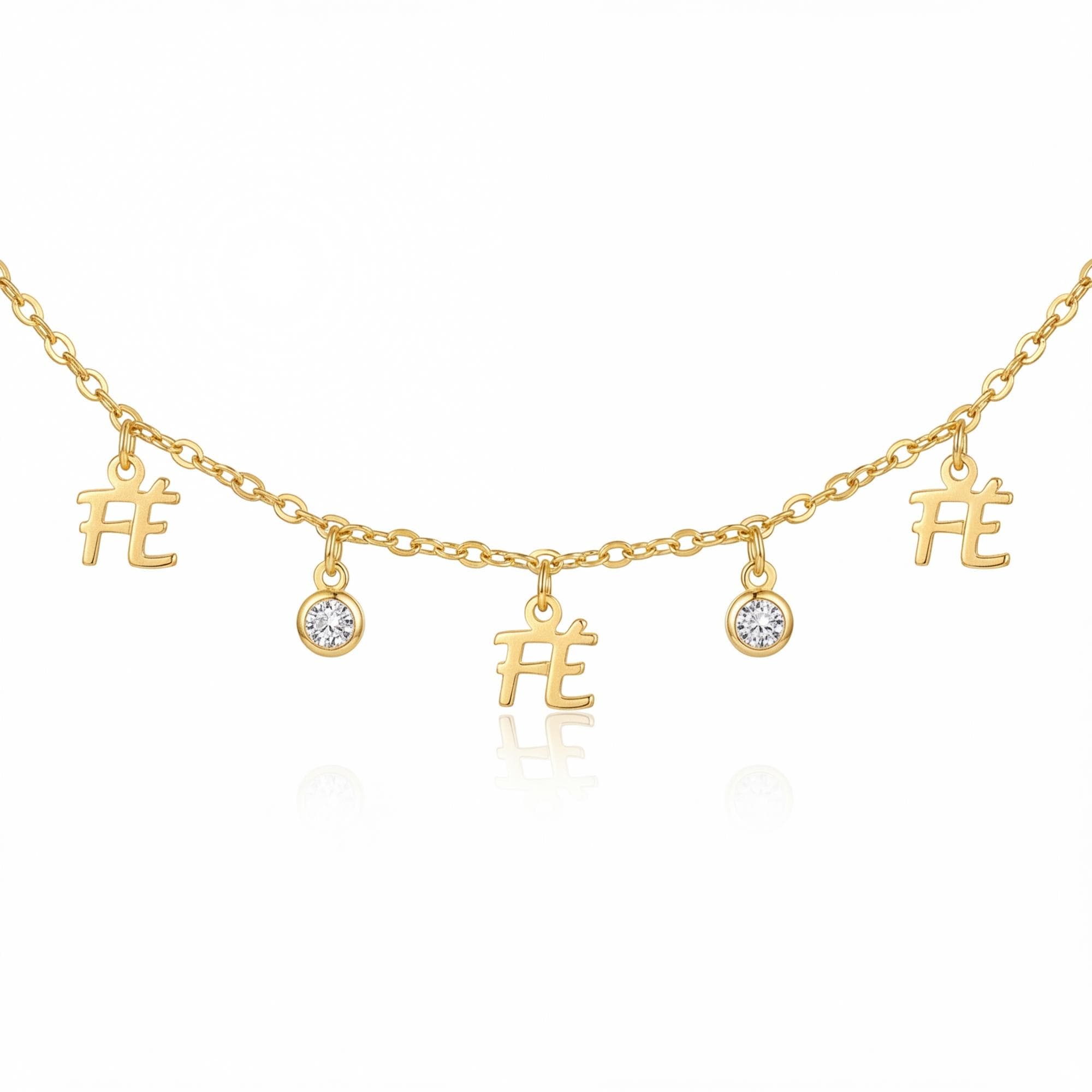 PULSEIRA ELO CADEADO FÉ ZIRCÔNIA CRISTAL 18CM ASTI — foto 1
