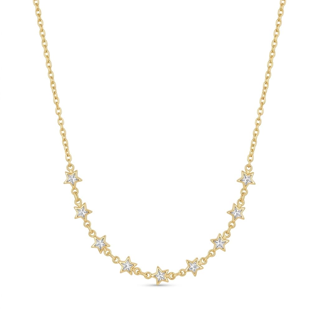 CHOKER 35CM ELO CADEADO ESTRELA CRISTAL