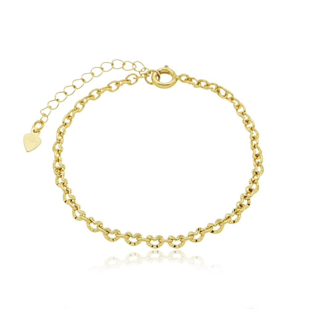 PULSEIRA INFANTIL ELO CORAÇÃO DIAMANTADO 13CM — foto 1