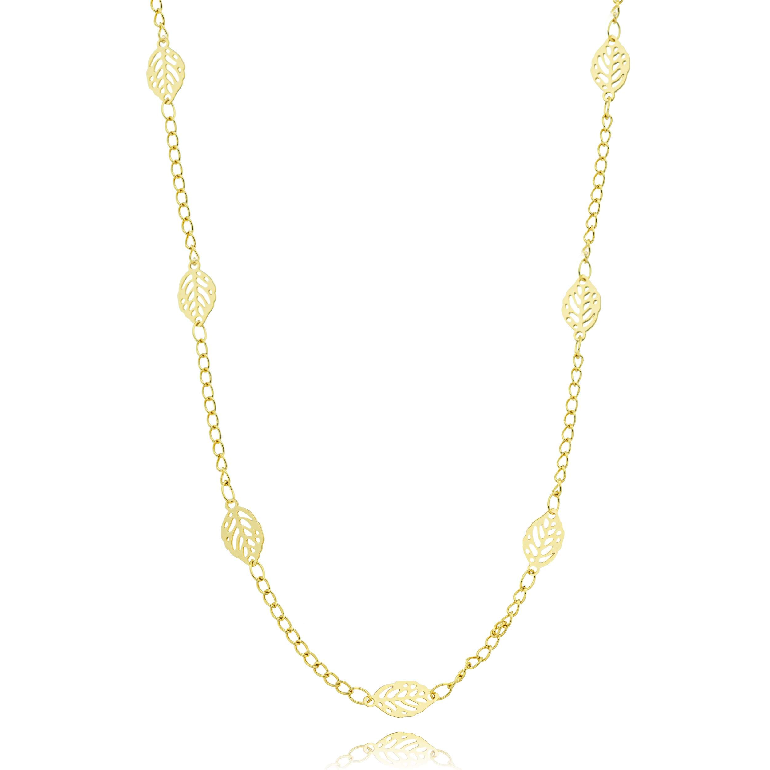 COLAR CHOKER ELO AMERICANO FOLHA 35CM CREMONA — foto 1
