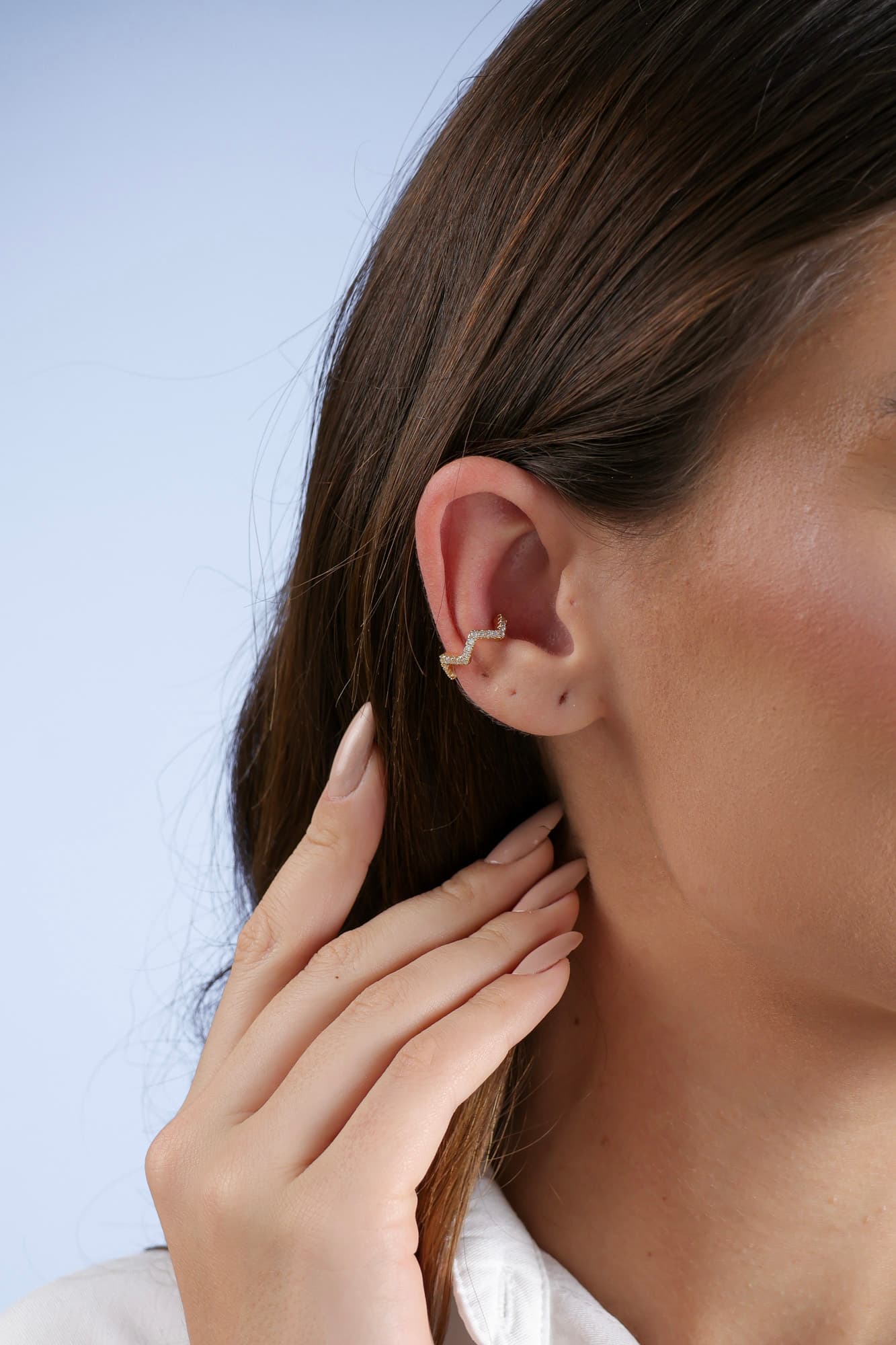 PIERCING FAKE ZIRCÔNIA ONDULADO PRATO — foto 3