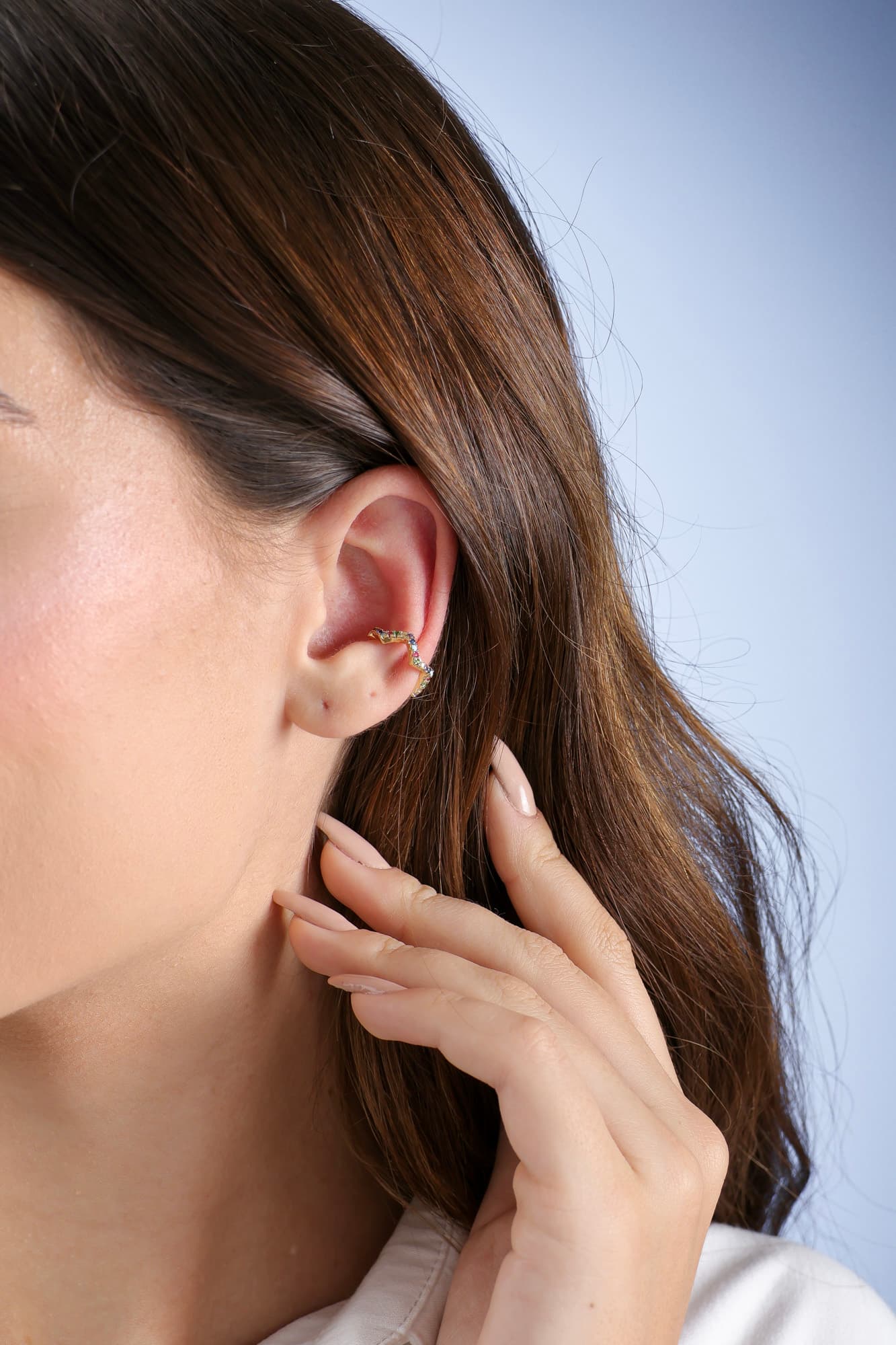 PIERCING FAKE ZIRCÔNIA ONDULADO PRATO — foto 4