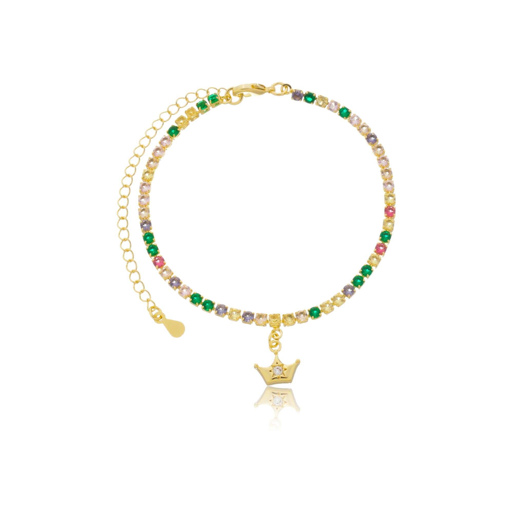 PULSEIRA ZIRCÔNIA MULTICOLOR RIVIERA COROA MODENA — foto 1