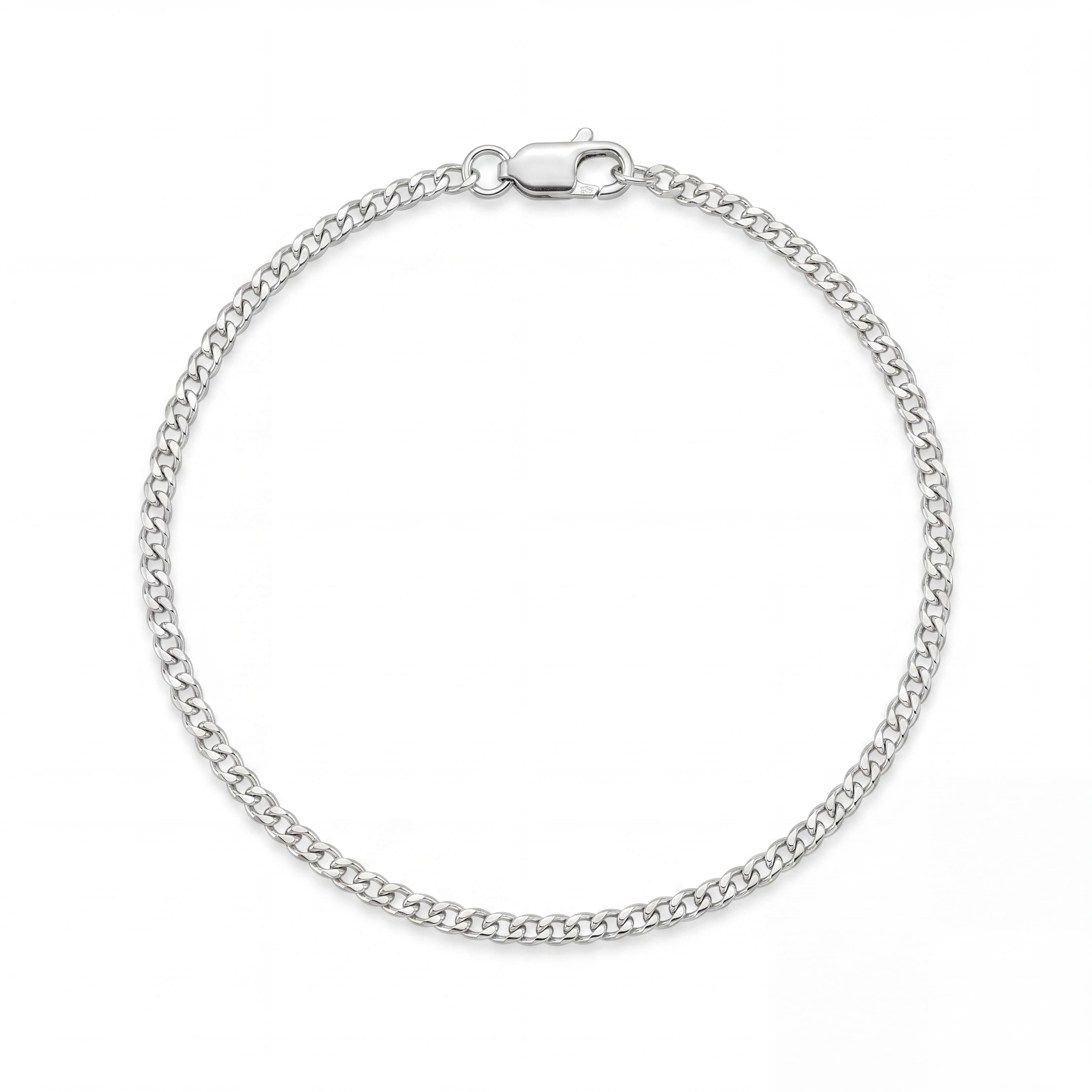 PULSEIRA MASCULINA PRATA ELO GROUMET 20CM — foto 1
