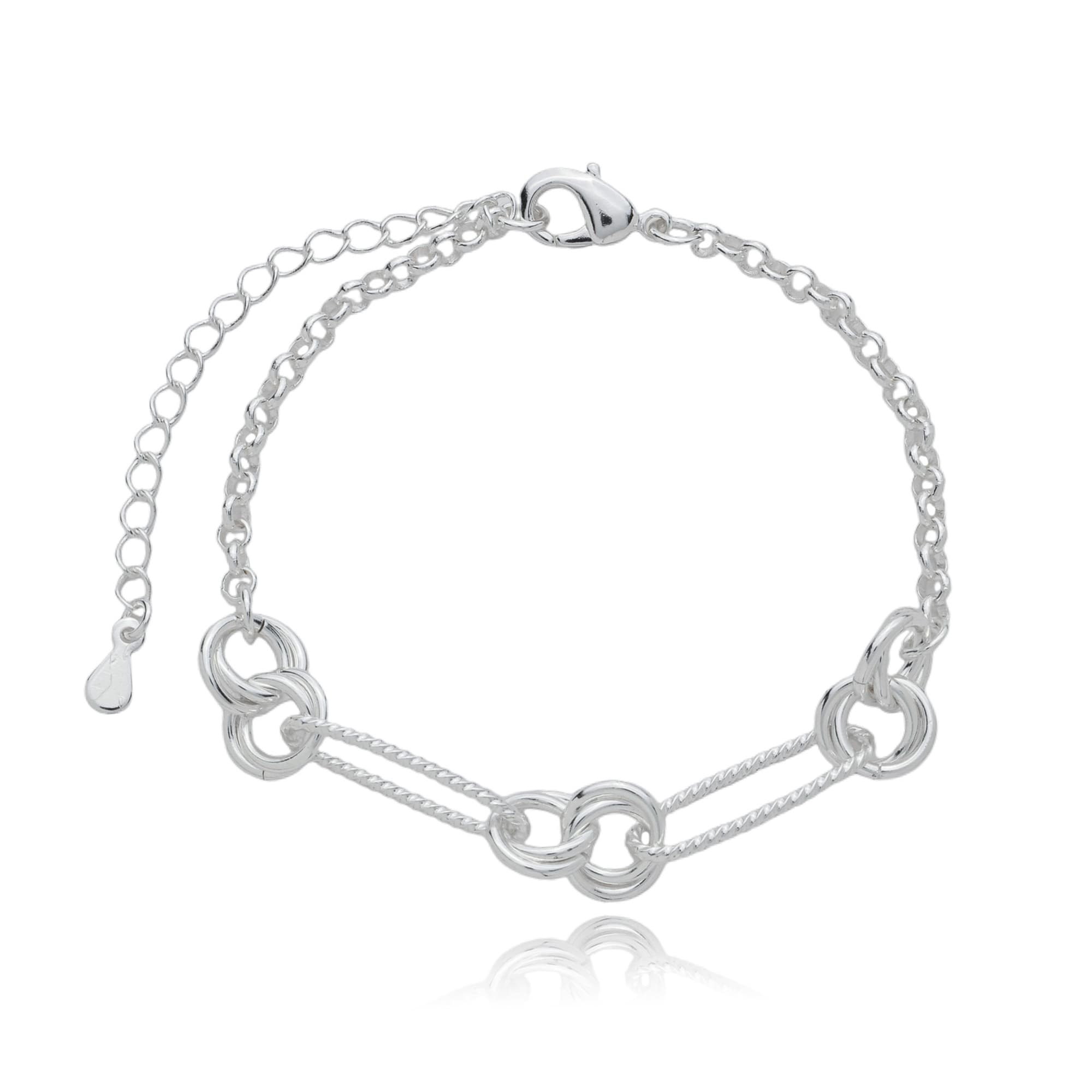 PULSEIRA PRATA ELO PORTUGUÊS E CARTIER ALONGADO TREVISO — foto 1