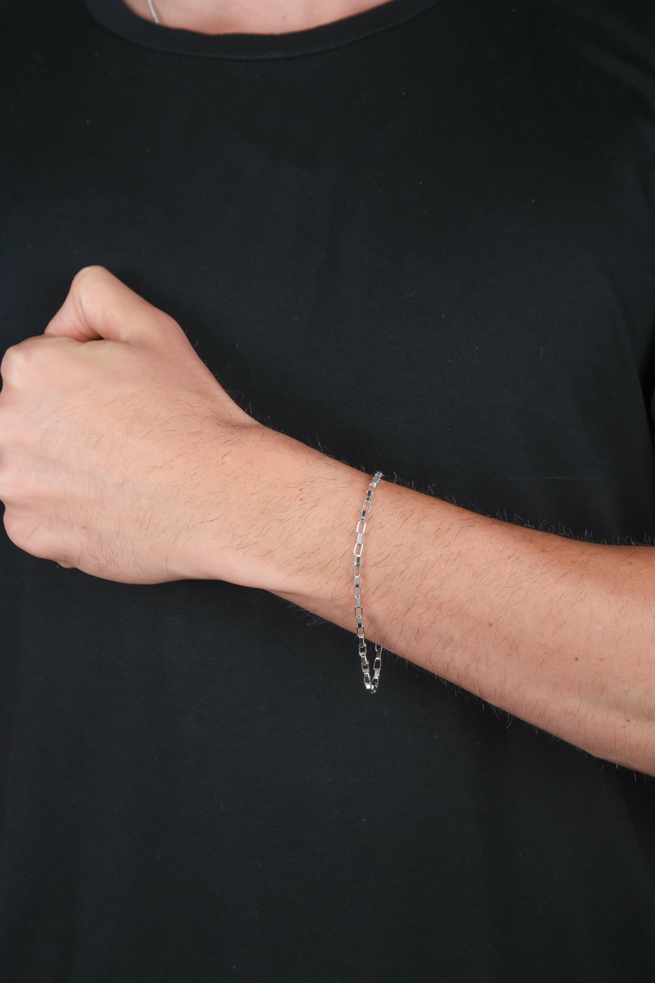 PULSEIRA PRATA MASCULINA ELO CARTIER 21CM — foto 2