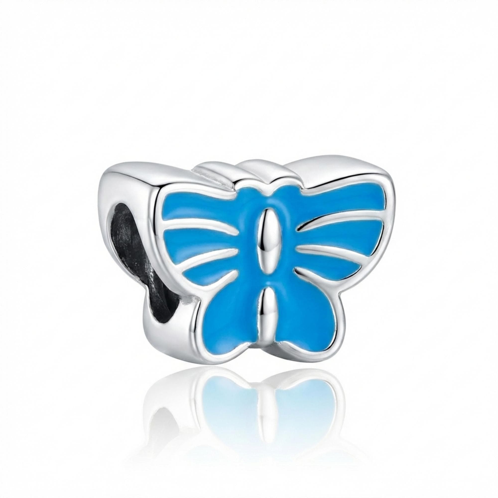 BERLOQUE PRATA BORBOLETA AZUL — foto 1