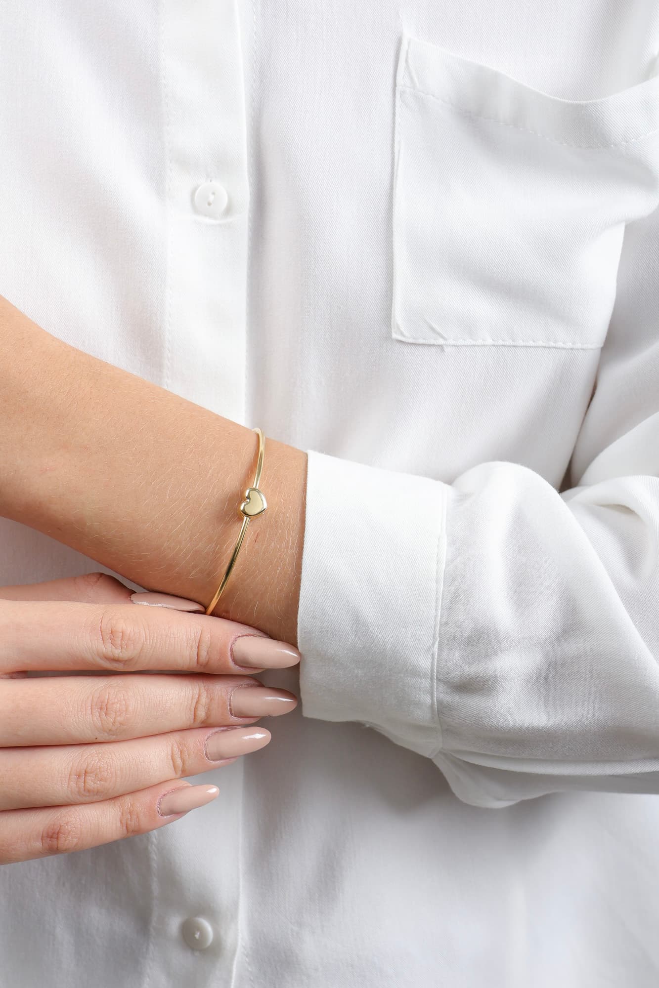 BRACELETE CORAÇÃO LISO MESSINA — foto 1