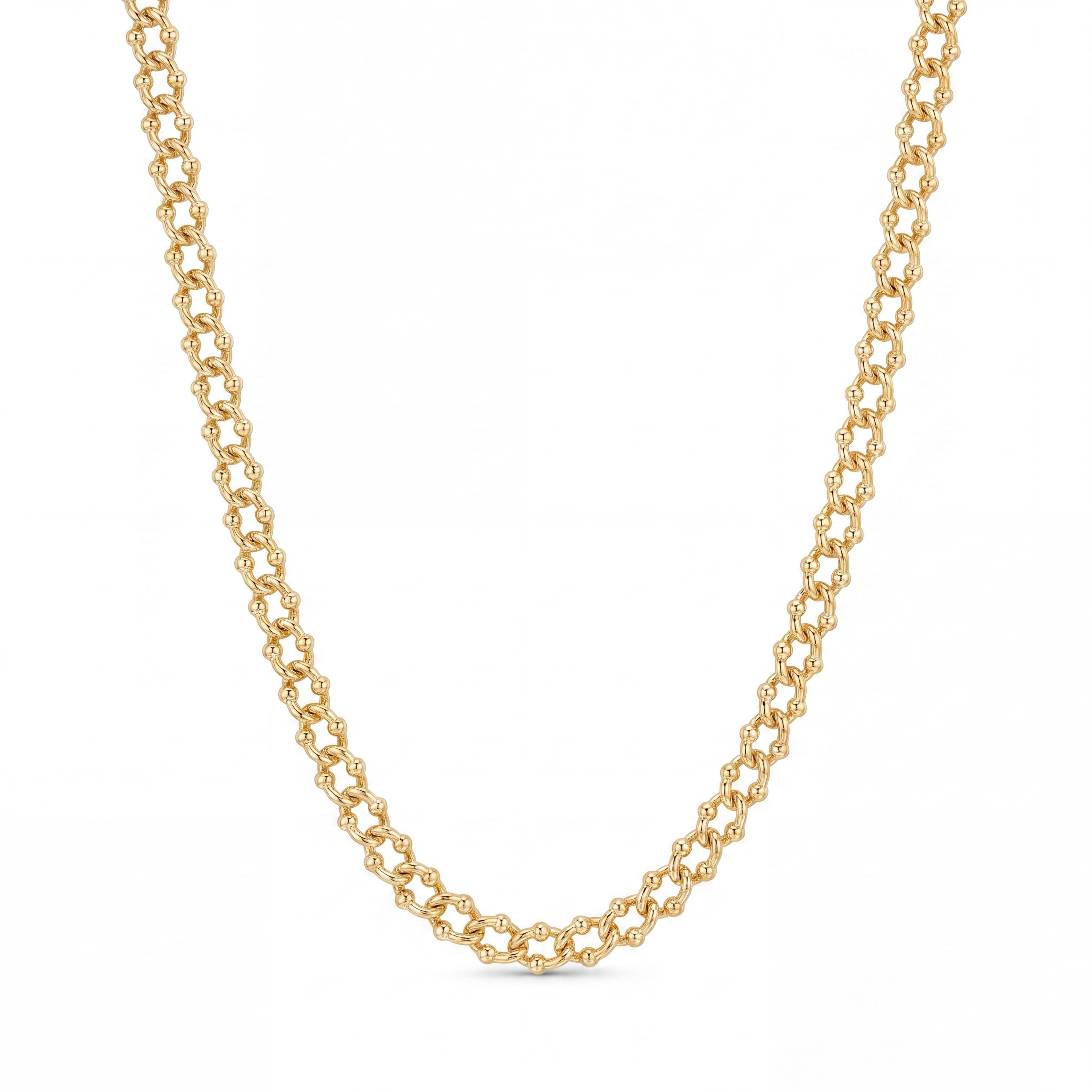 CHOKER ELOS ORGÂNICOS COM ESFERAS 35CM — foto 1