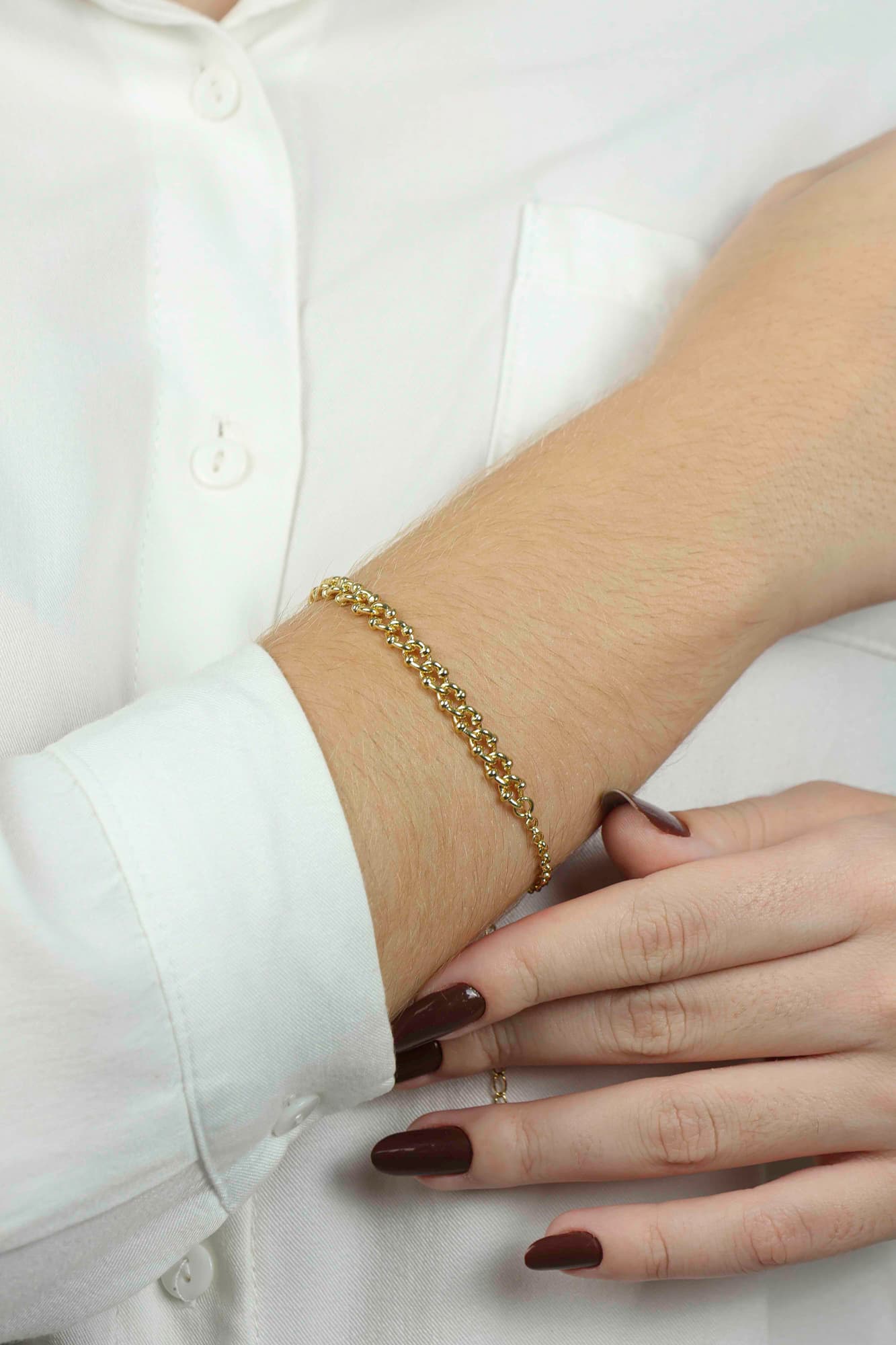 PULSEIRA ELO PORTUGUÊS GROUMET DE BOIA 17CM RIMINI — foto 1