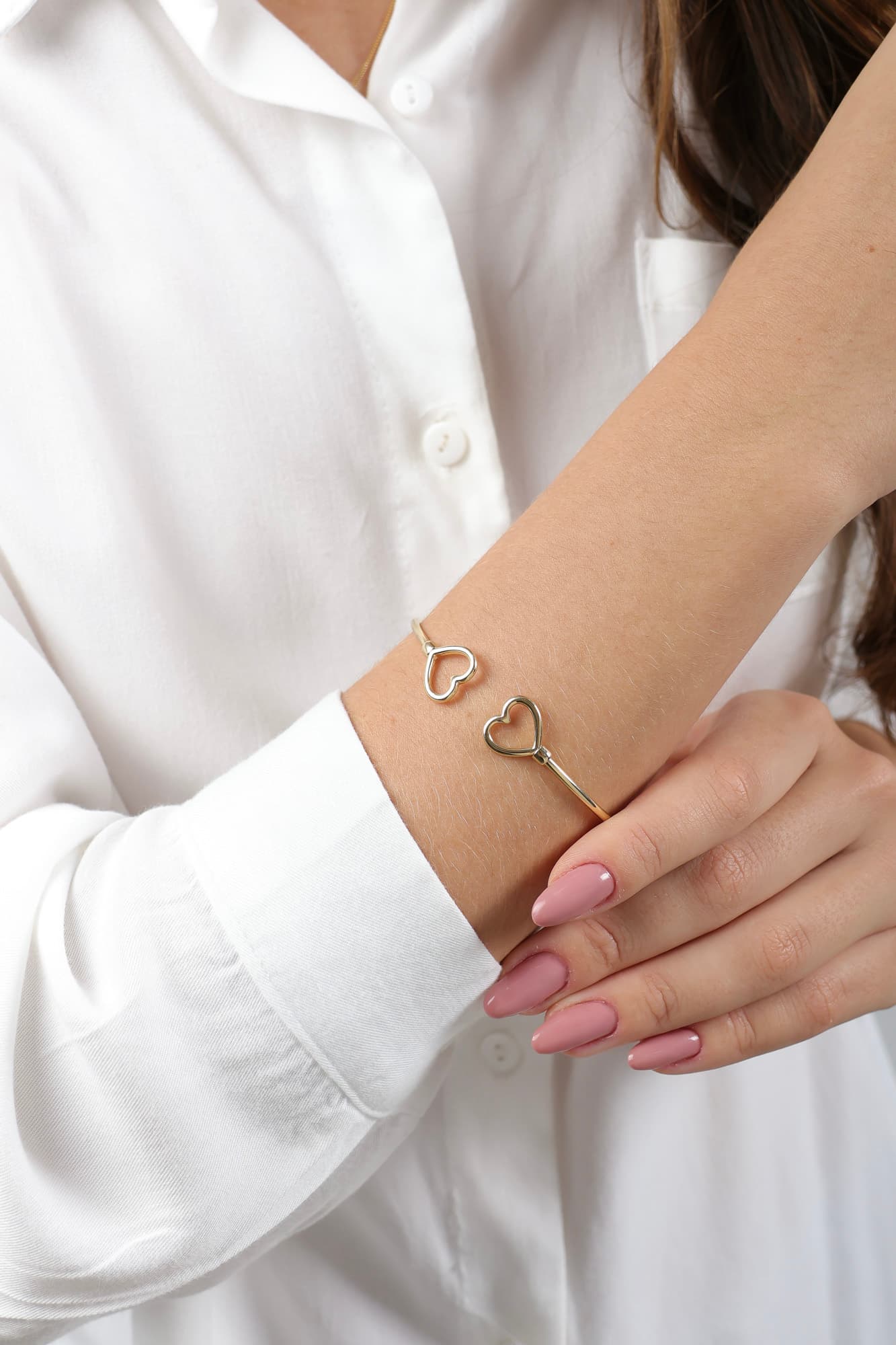 BRACELETE CORAÇÃO VAZADO MILANO — foto 1