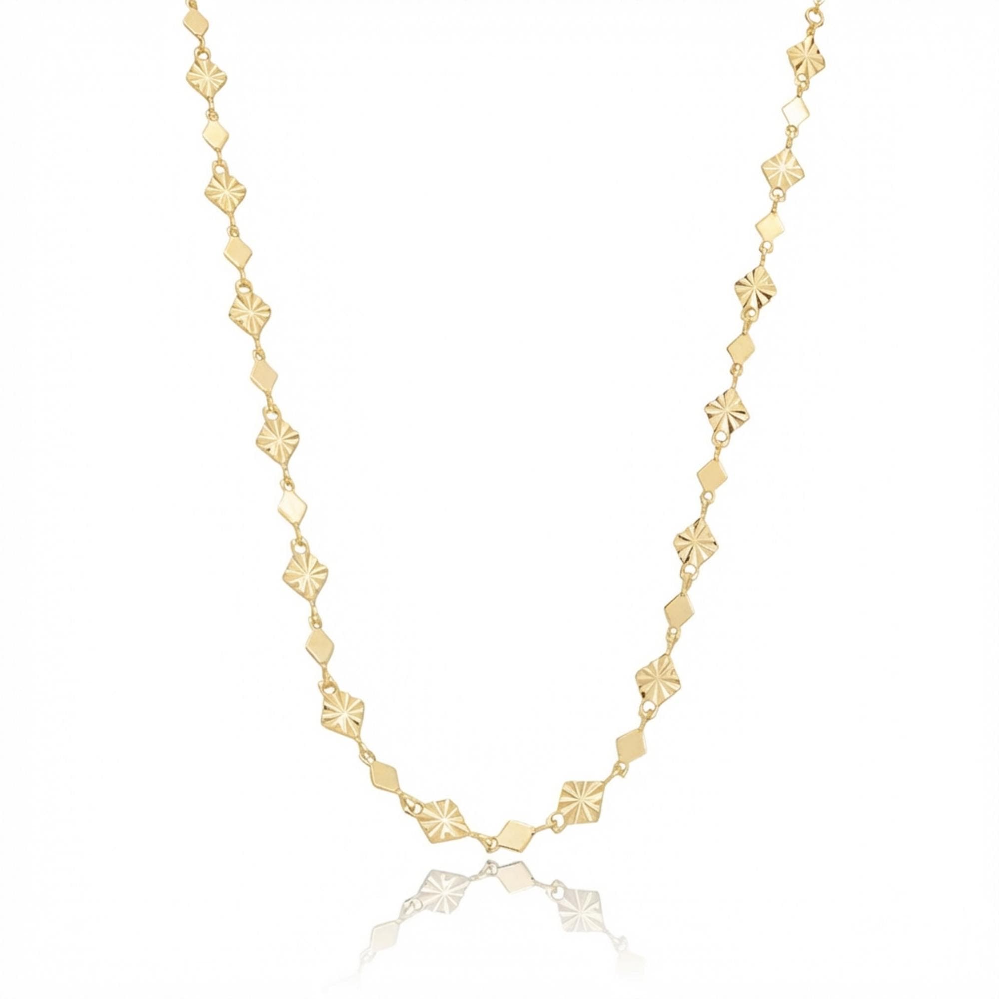 COLAR CHOKER ELO TRIÂNGULOS MARTELADOS 35CM CATANIA — foto 1