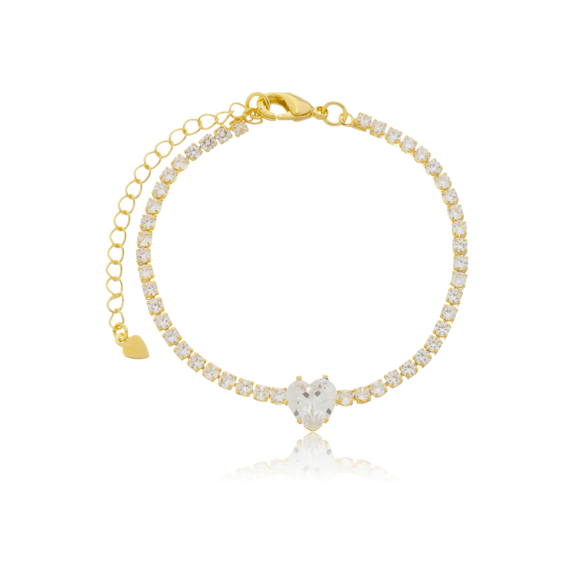 PULSEIRA ZIRCÔNIA RIVIERA CORAÇÃO FIRENZE — foto 1