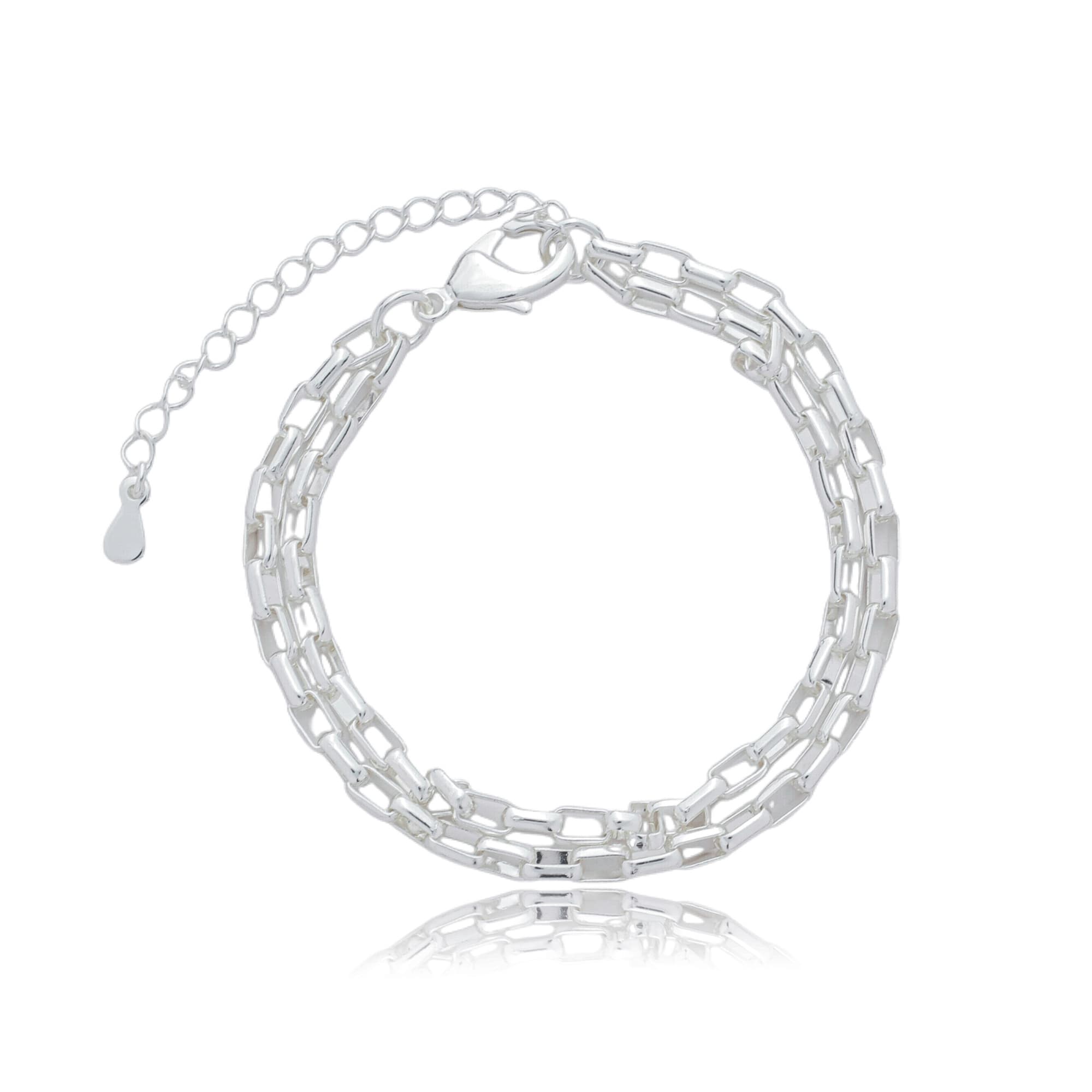 PULSEIRA PRATA 2 FIOS ELO CARTIER VERONA — foto 1