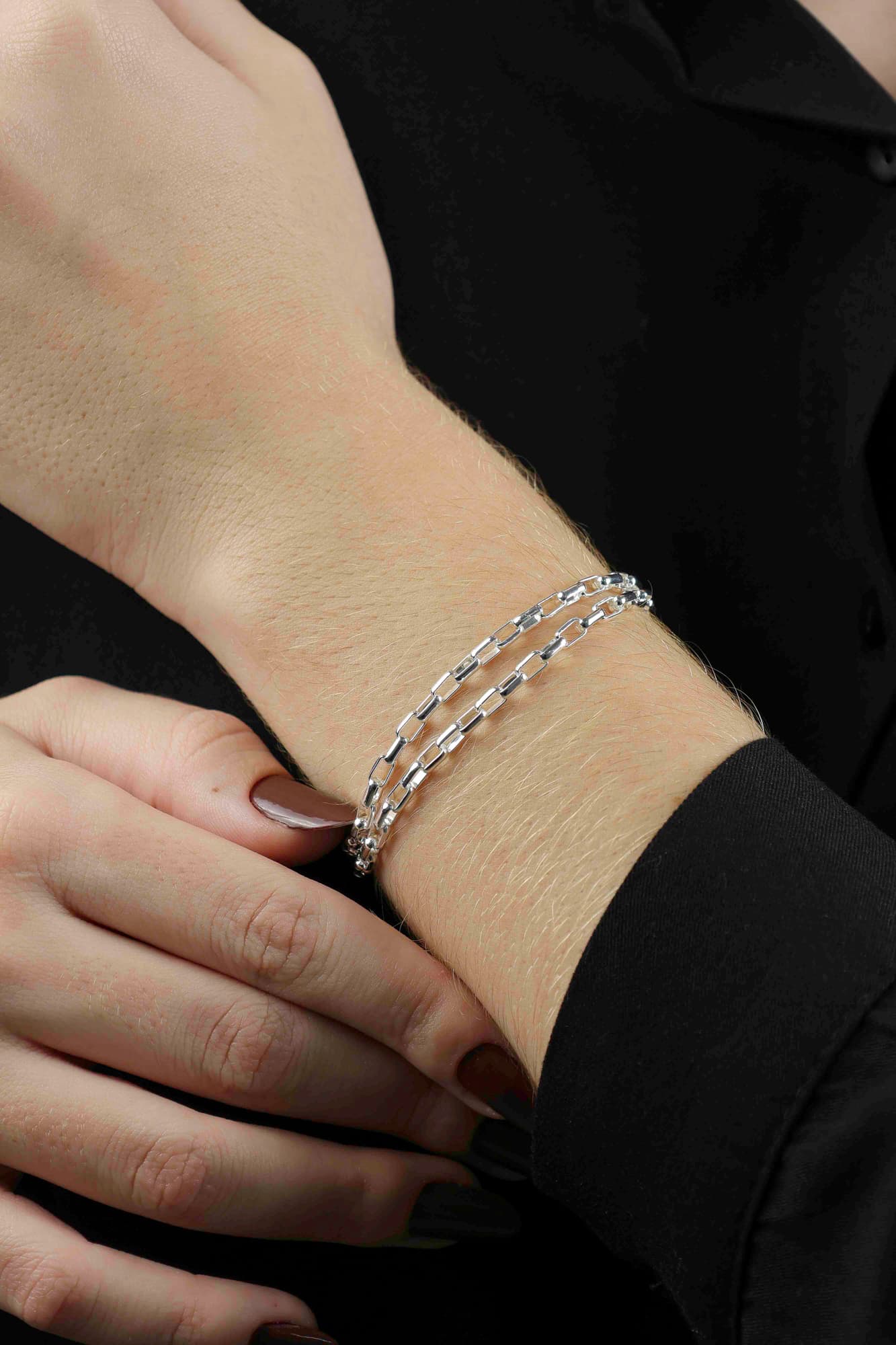 PULSEIRA PRATA 2 FIOS ELO CARTIER VERONA — foto 2