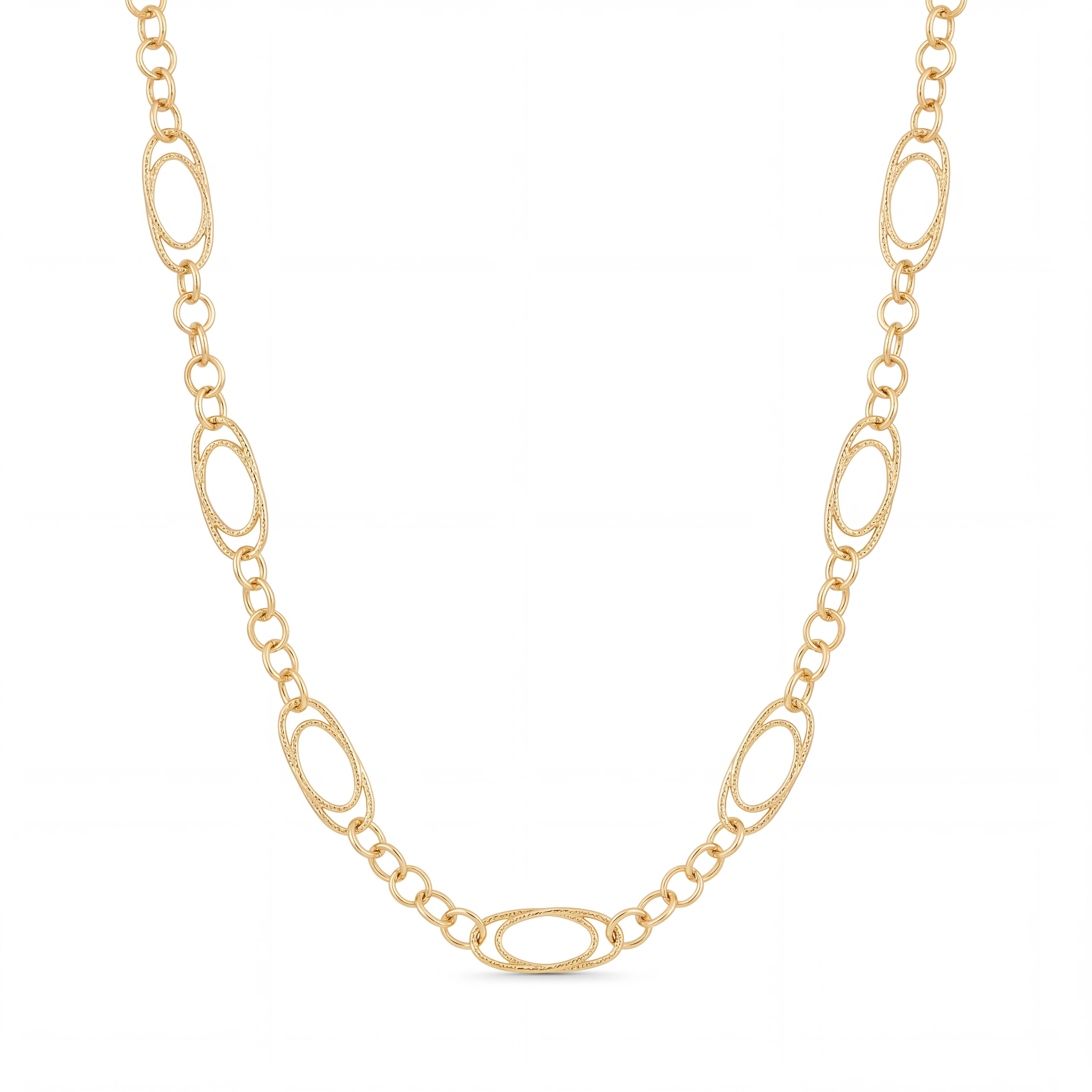 CHOKER ELO FORMA OVAL DIAMANTADAS 32CM — foto 1