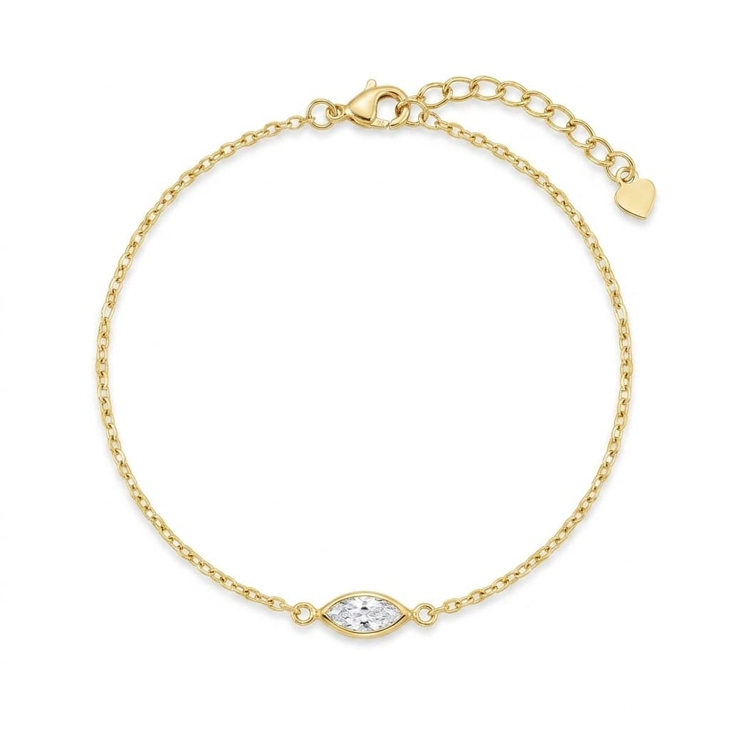 PULSEIRA 18CM ELO CADEADO CRISTAL