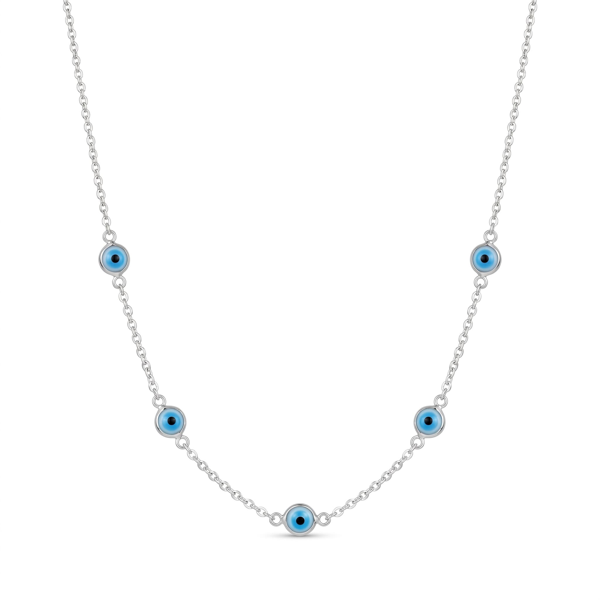 CHOKER 40CM PRATA ELO CADEADO OLHO GREGO — foto 1