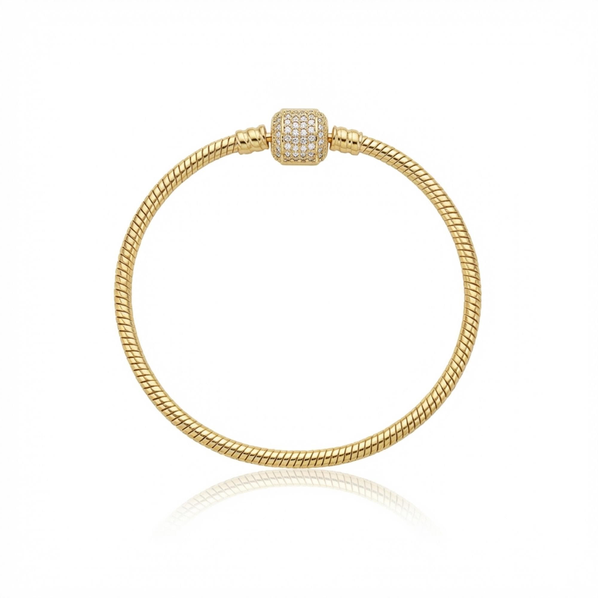 PULSEIRA 20CM BERLOQUE CRAVEJADA ZIRCÔNIA — foto 1
