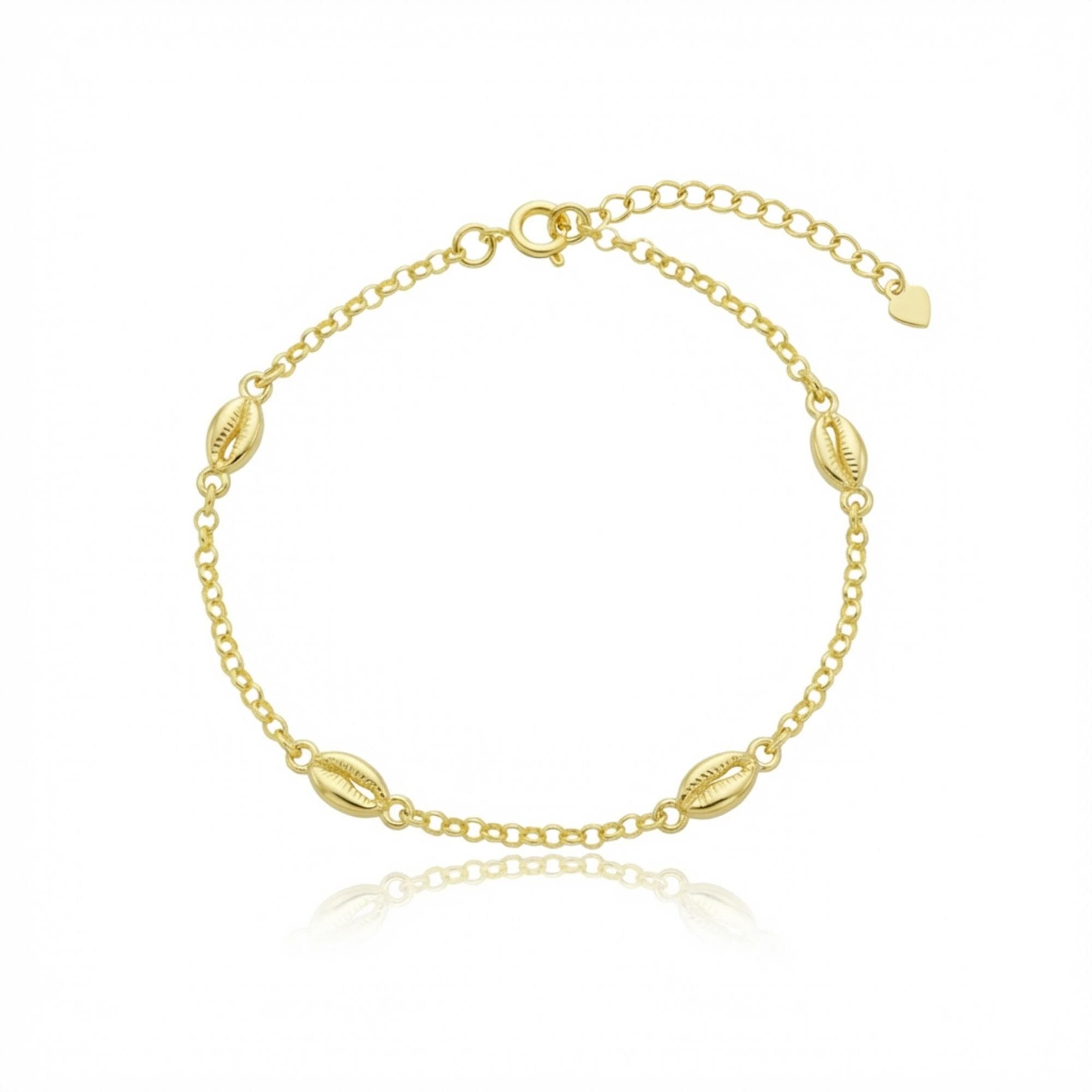 PULSEIRA ELO CADEADO CONCHA ABAULADA 18CM RIMINI — foto 1