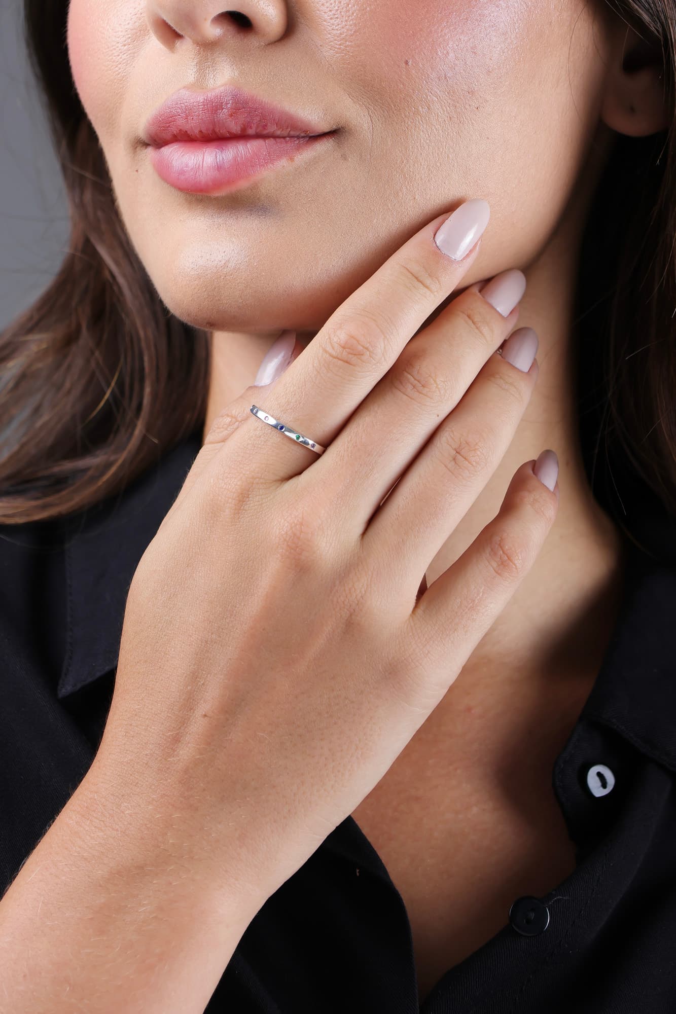 ANEL PRATA ZIRCÔNIA MULTICOLOR MODENA — foto 2