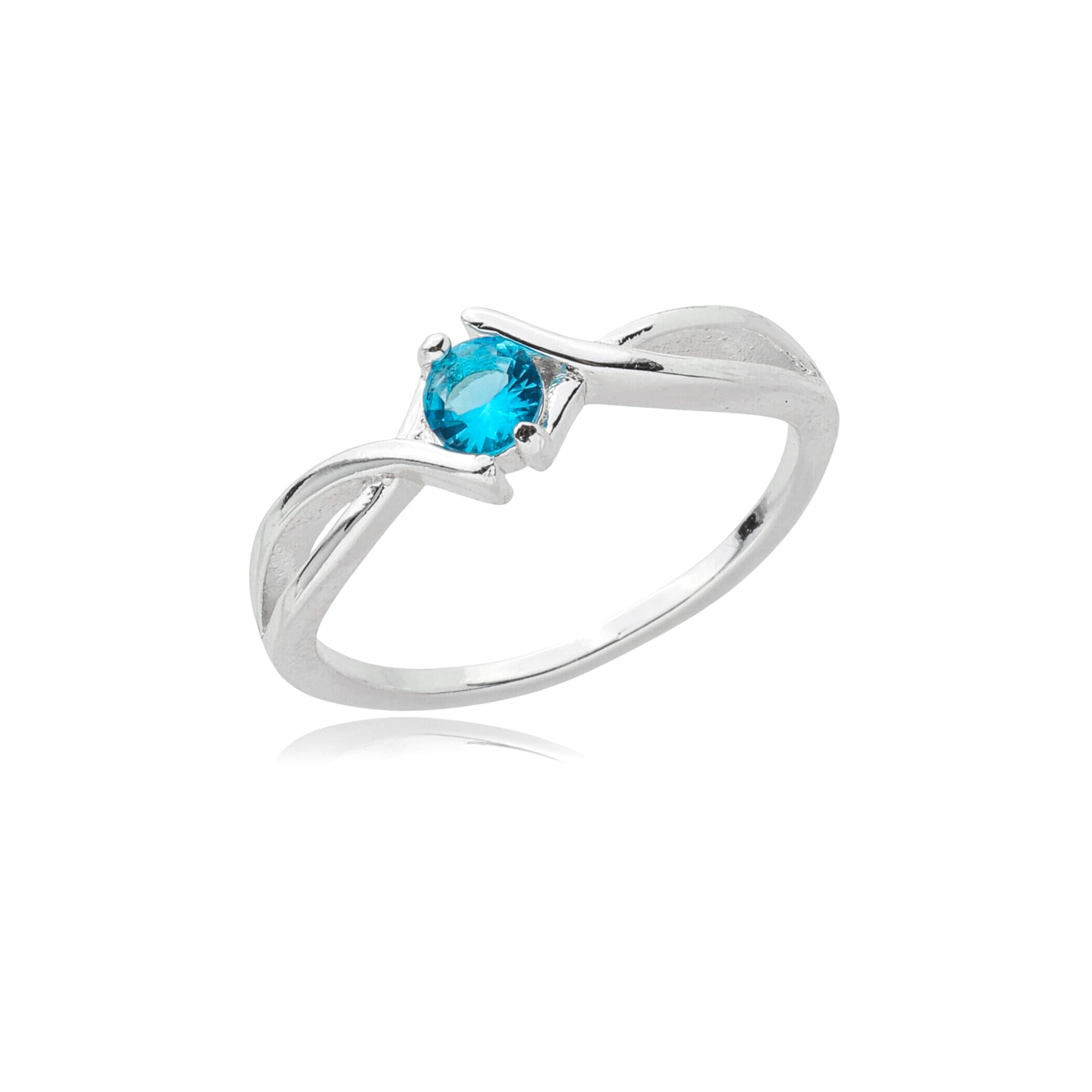 ANEL PRATA SOLITÁRIO AQUAMARINE NAPOLI — foto 1