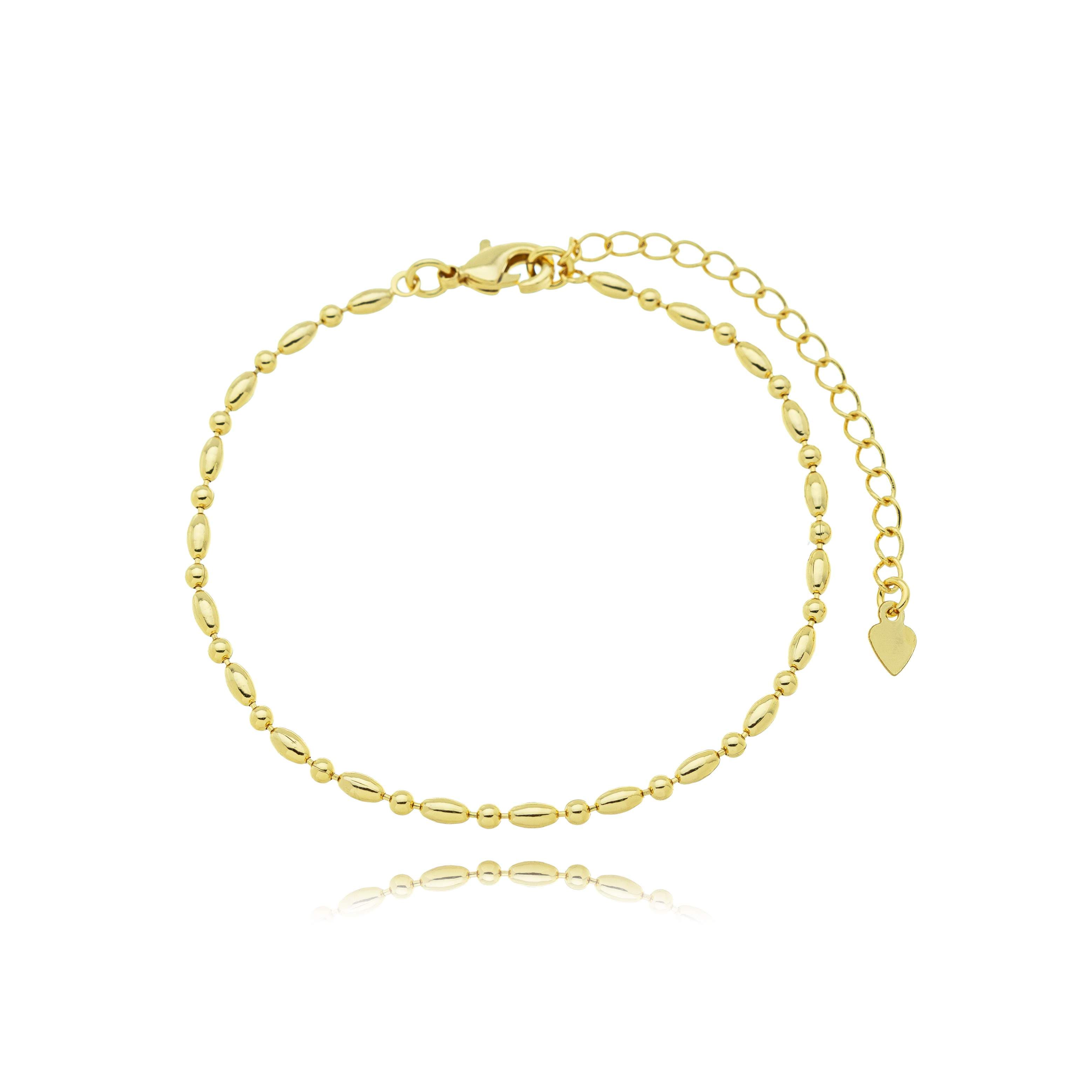 PULSEIRA ELO BOLINHAS 18CM LUCCA — foto 1