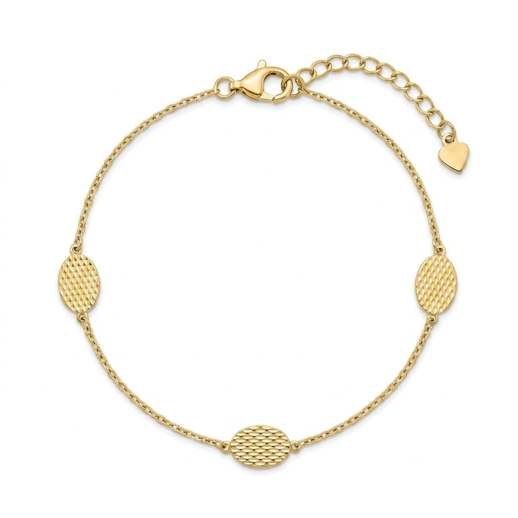 PULSEIRA 18CM ELO GROUMET FORMA OVAL CHAPIADA