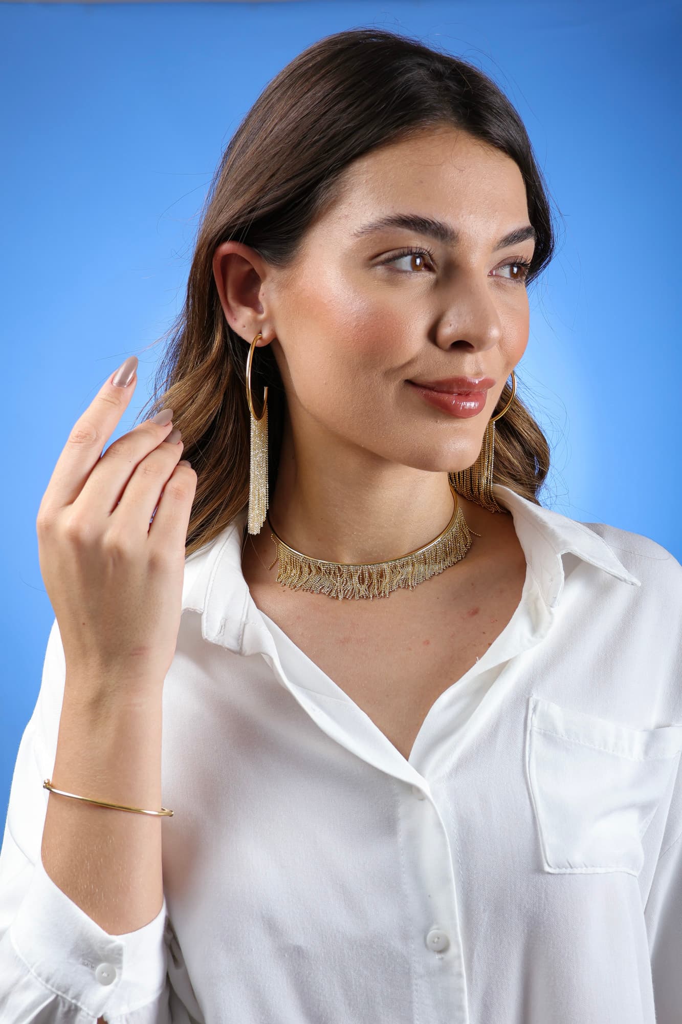 COLAR LISO COM FRANJA CARPI — foto 1