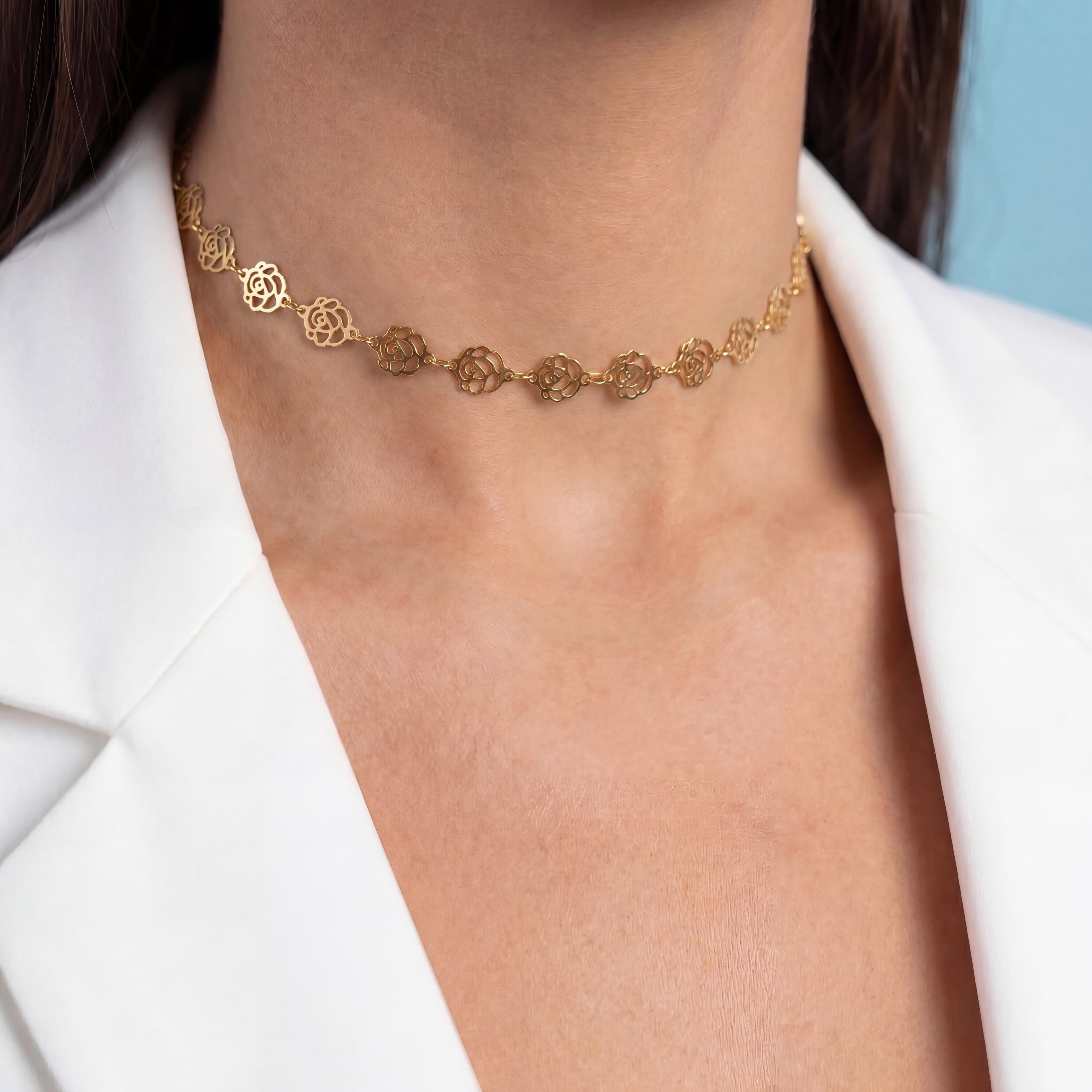 CHOKER ELO FLORES 36CM — foto 2