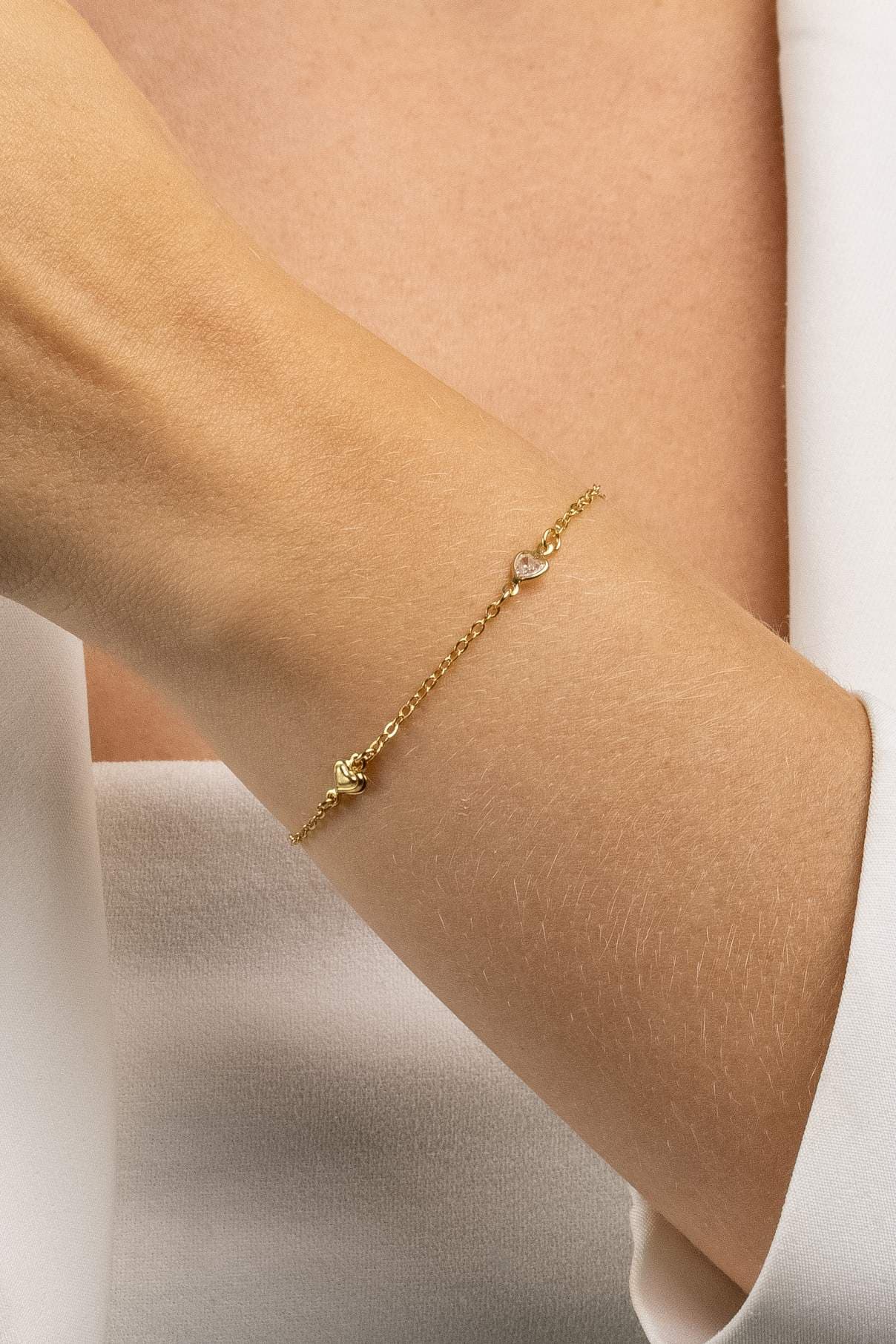 PULSEIRA CORAÇÕES ZIRCÔNIA CRISTAL BARI 18CM — foto 2