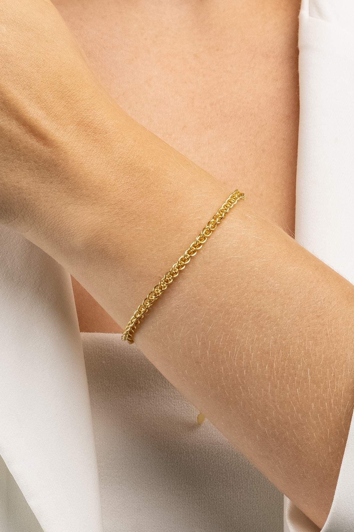 PULSEIRA ELO AMERICANO DUPLO 18CM COSENZA — foto 2
