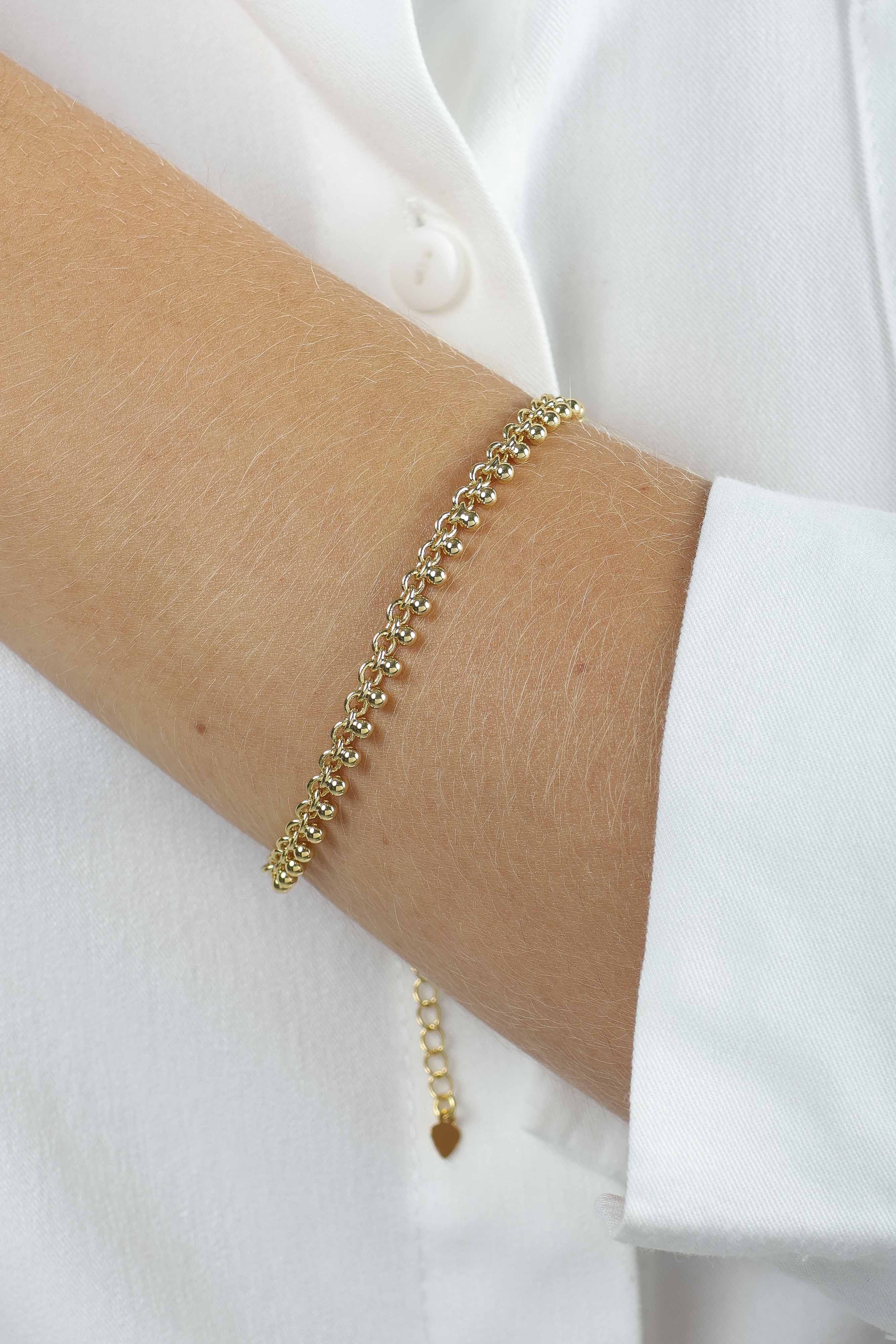 PULSEIRA ELO PORTUGUÊS COM BOLINHAS VERONA — foto 1