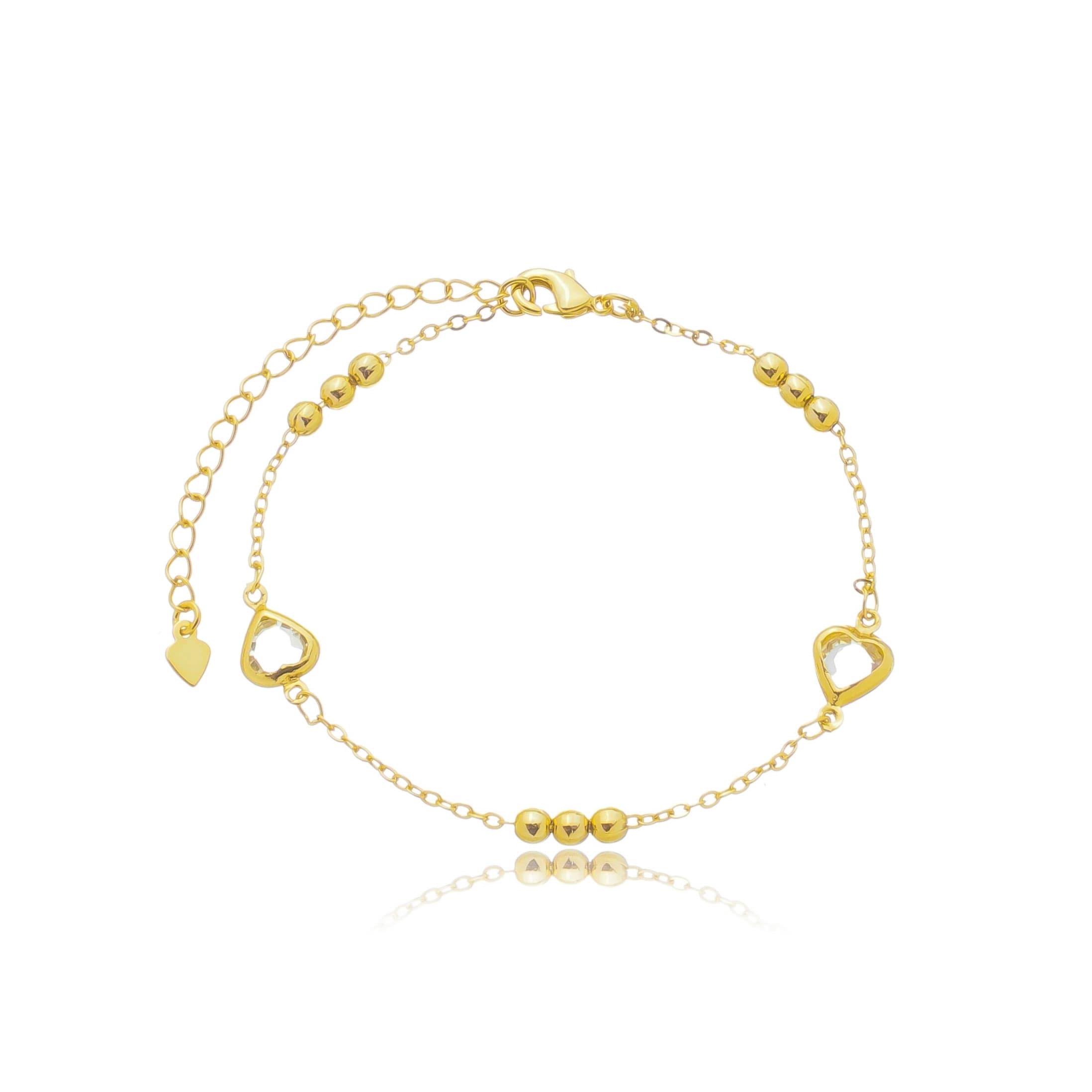 PULSEIRA COM BOLINHAS E CORAÇÃO DE ZIRCÔNIA PERUGIA — foto 2
