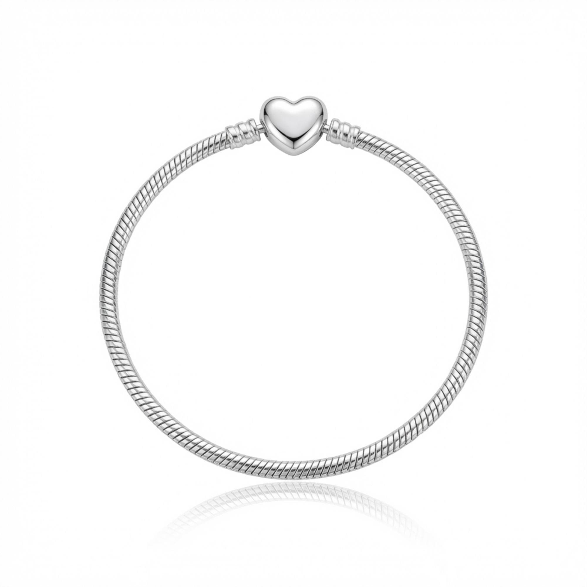 PULSEIRA 17CM BERLOQUE PRATA CORAÇÃO — foto 1