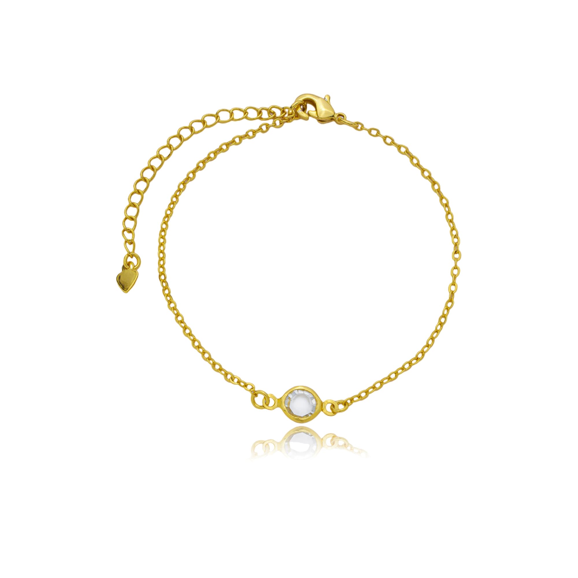 PULSEIRA ELO PORTUGUÊS E ZIRCÔNIA 17CM PESARO — foto 1